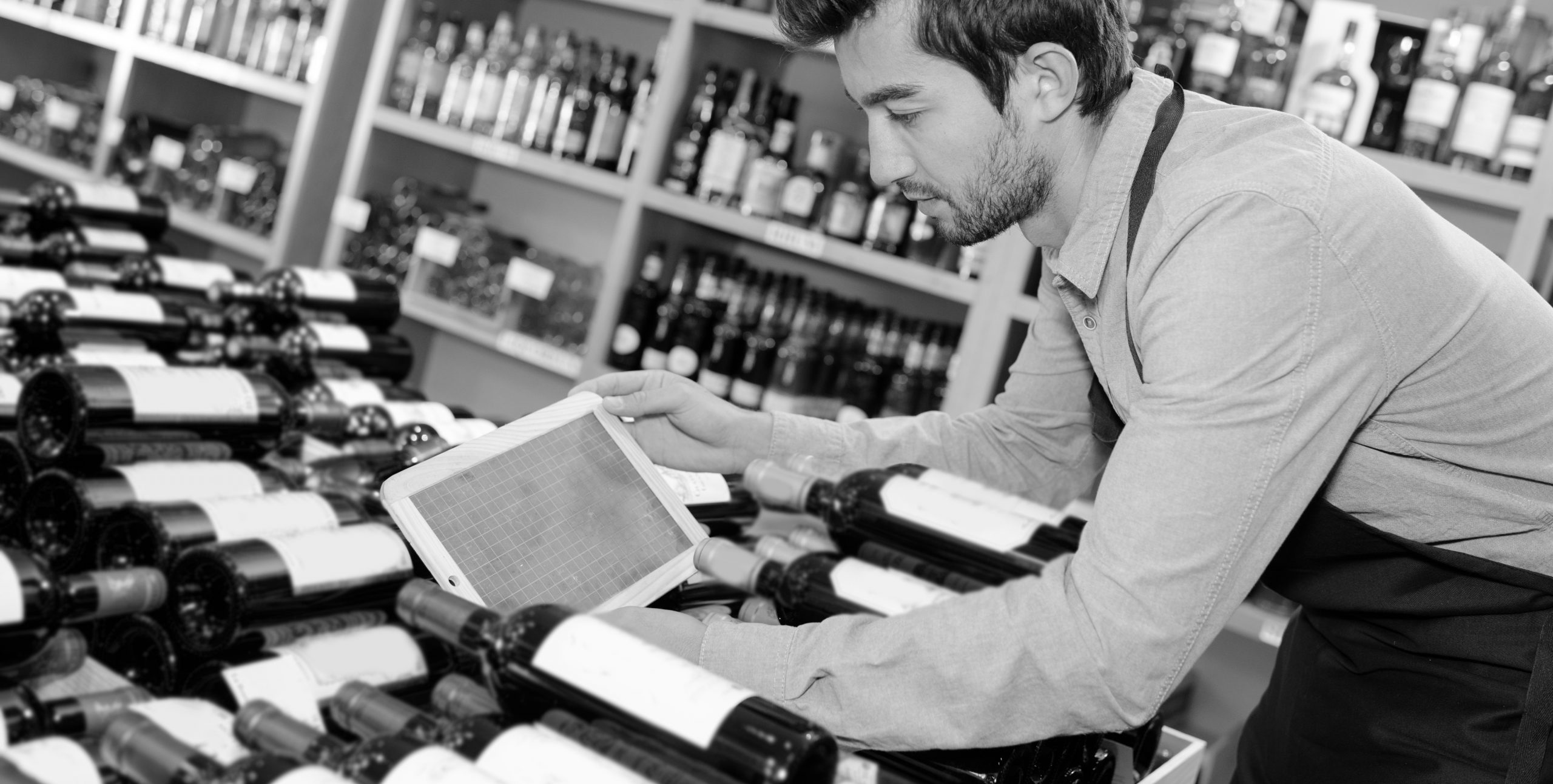 Bottleshop POS system at counter